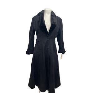Bill By Billycoat Vintage 80s Women’s black shawl collar wool blend coat  9-10
